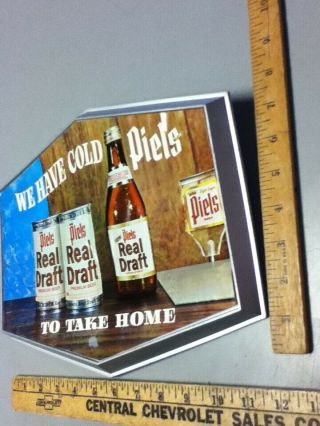 Piels beer sign vintage 1967 wall tacker plastic old brewery brewing bottle OA1 4
