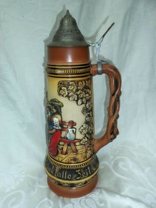 Large 1 1/2 Litre King Stein From Germany