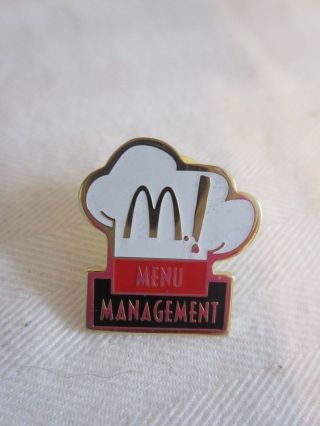 Mcdonalds Menu Management Pin White Cheifs Hat E2 - 8