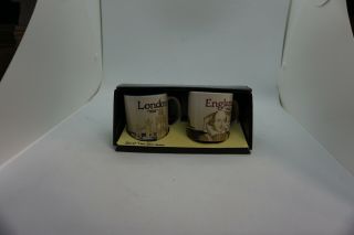 Starbucks London & England 3 Oz Espresso Coffee Mini Mugs Demitasse Cups