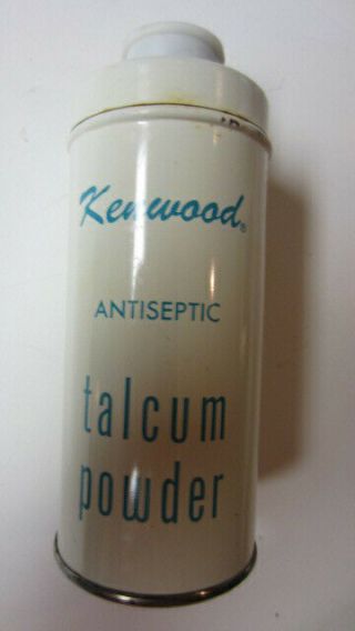Vintage Kenwood Antiseptic Talcum Powder Tin With Contents,  Will Ross Inc.