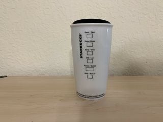 Starbucks White Ceramic Travel Tumbler Mug & Lid 12oz To Go Cup Siren Logo 3