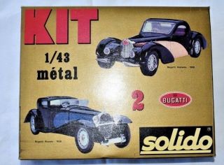 Solido 1:43 Scale Bugatti 1939 Atalante & 1930 Royale Twin Metal Kits