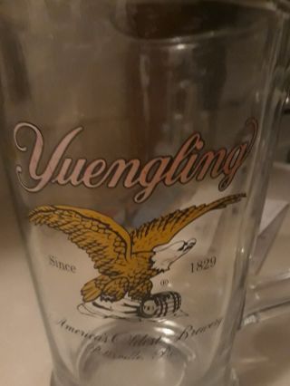 YUENGLING LARGE GLASS BEER PITCHER 2