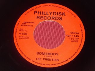 Lee Prentiss: Somebody Orig Rare Us Promo Modern Soul 7 "