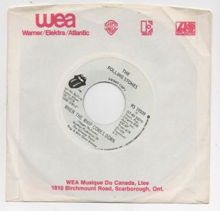 The Rolling Stones - Beast of Burden RS/WEA Records RS 19309 1978 Canada Promo 2