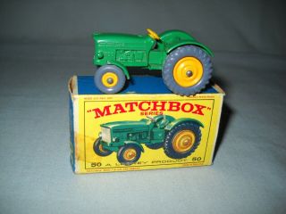 Vintage Matchbox 50 John Deere - Lanz Tractor W Box