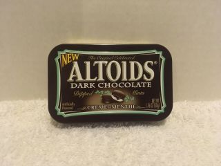 Altoids Dark Chocolate Creme De Menthe Tin.  Empty.