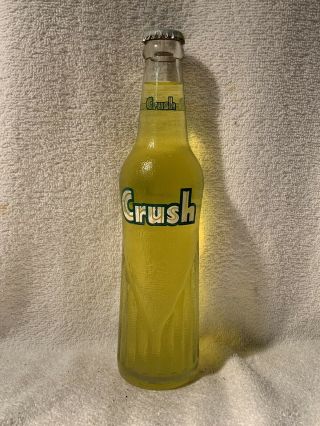 Full 10oz Crush Grapefruit Acl Soda Bottle Electric Bottling Wilmington,  N.  C.