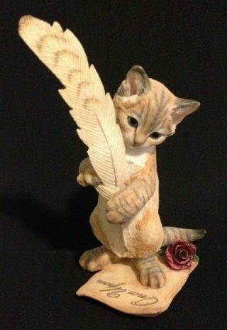 Country Artists Kitten With Feather Collectible Figurine 02225