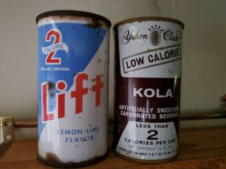 2 Flat Top Soda Cans