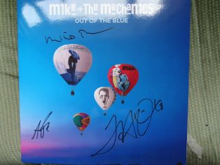" Out Of The Blue " - Mike & The Mechanics - 12 " Vinyl Lp - Signed By 3