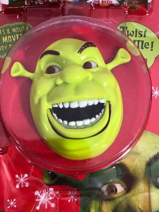 Vintage Shrek 2 M&M ' s Mini Candy Dispenser Eyes& Mouth Move Old Stock Red 2