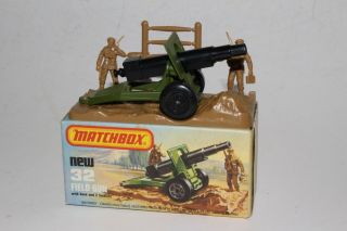 Matchbox Superfast 32 Field Gun Military Artillery Gun,  Boxed