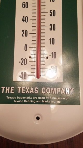 Texaco Motor Oil THE TEXAS COMPANY All Metal Thermometer 17 