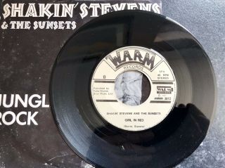SHAKIN STEVENS AND THE SUNSETS 7” Jungle Rock P/S PORTUGAL Warm Label Rockabilly 6