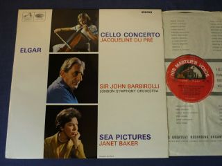 Asd 655 S/c Ed1 Nm Elgar - Cello Concerto / Sea Pictures Lp,  London S/o,  Du Pre