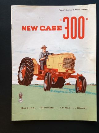 Vintage 1955 Case 300 Series Tractor Brochure 3 - Plow Antique Farm Tractor