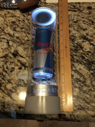 Red Bull Energy Drink Sugar Can Lighted Cylinder Display.  Bar Light/sign.