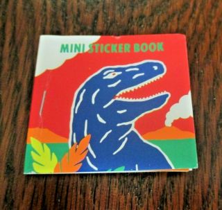 Vintage Sanrio Mini Sticker Book Colorful Dinosaurs