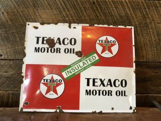 Antique Porcelain Texaco Gas Pump Sign Tydol Shell Station Shell Motor Oil Can
