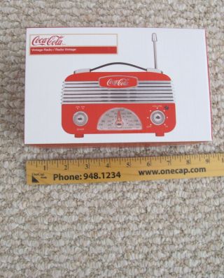 Newin Box Coca - Cola Retro Desktop Vintage Style Am/fm Aa Battery Operated Radio