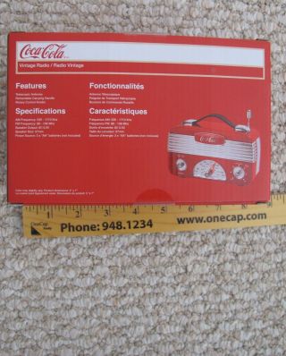 NEWin BOX Coca - Cola Retro Desktop Vintage Style AM/FM AA Battery Operated Radio 3