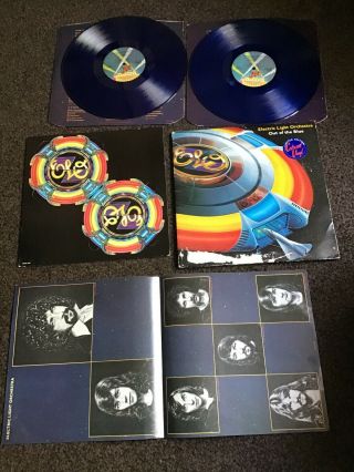 Elo - Out Of The Blue - 2 Lp Blue Vinyl Lp.  Electric Light Orchestra.  Vg,  Poster/insert