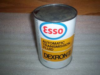Vintage Esso Automatic Transmission Fluid Atf Dexron Ii Oil Can Tin 1 Litre
