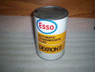 Vintage Esso Automatic Transmission Fluid ATF Dexron II Oil Can Tin 1 Litre 5