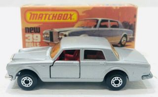 Vintage 1979 Matchbox 39 Rolls Royce Fast Diecast Silver Shadow England