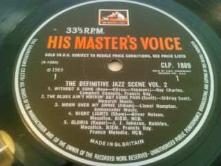 THE DEFINITIVE JAZZ SCENE VOLUME 2 LP EX (,) RARE UK 1ST PRESS HMV COLTRANE 2