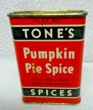 Tones Pumpkin Pie Spice Black And Orange Spice Tin