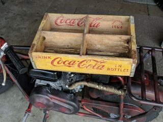 Vintage 1964 Wooden Unique Coca - Cola Coke Soda Pop Bottle Crate Chattanooga