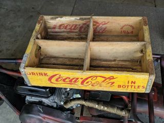Vintage 1964 Wooden UNIQUE Coca - Cola Coke Soda Pop Bottle Crate Chattanooga 3