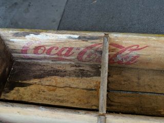Vintage 1964 Wooden UNIQUE Coca - Cola Coke Soda Pop Bottle Crate Chattanooga 5
