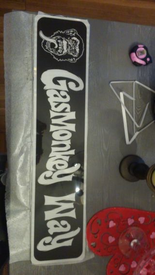 Custom Made Gas Monkey Way Street Sign.  One Of A Kind Aluminum.  Garage