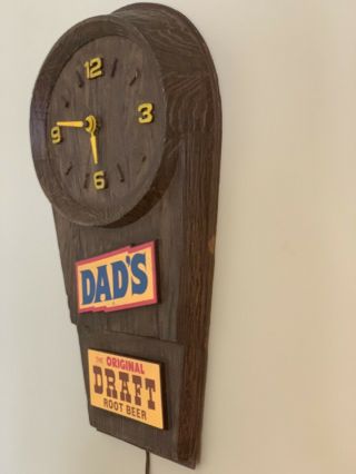 Dad’s Root Beer Vintage Clock 1950 - 1960’s 2