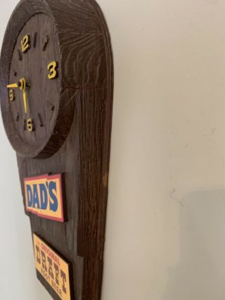 Dad’s Root Beer Vintage Clock 1950 - 1960’s 3