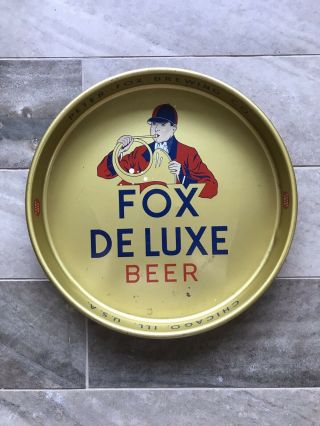 Fox Deluxe Beer Tray Peter Fox Brewing Chicago Il - Rare 1950 