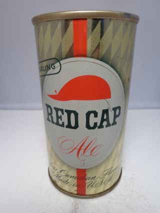 Red Cap Ale Carling Straight Steel Pull Tab Beer Can 113 - 2 Cleveland,  Ohio