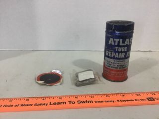 Vintage Atlas Tube Rubber Repair Kit Tin