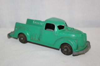Vintage Metal Masters Tootsietoy Green Metal Fire Truck Larger Size 1950 