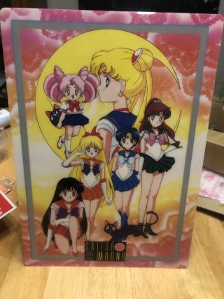 Rare Vintage Sailor Moon R Shitajiki Pencil Board Card Usagi X Mamoru