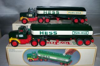 Amerada Hess Gasoline Fuel Oil Tanker Toy Truck & Bank - Made In Hong Kong