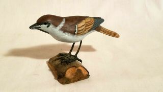 R Duncan “sparrow” Bird Decoy American Folk Art Carving