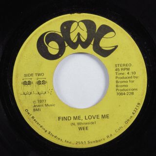 70s Soul 45 Wee Find Me Love Me Owl Hear