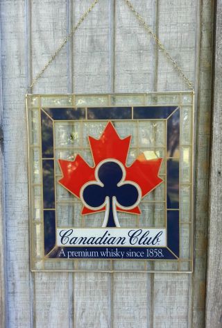 Vintage/collectable " Canadian Club Stain Glass Sign "