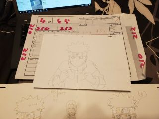 Japanese Anime Production Genga/douga Naruto/Tsunade (Not Cel) 11 pages 2