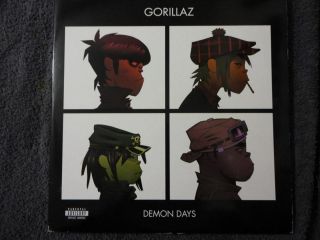 Gorillaz Demon Days 2005 Uk Press Gatefold W Orig Pic Sleeves Vinyl 2lp